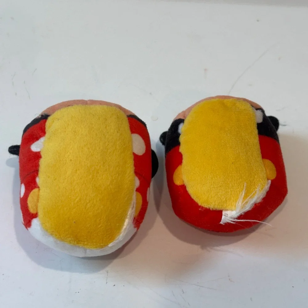 Disney Mickey and Minnie Mouse Tsum Tsum Mini Plush Set Red Black Yellow Pair